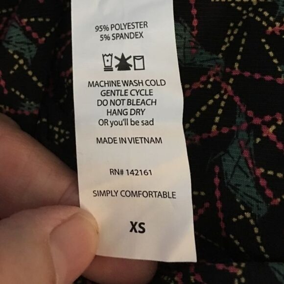 LuLaRoe Madison Skirt with Pockets with Teal Birds XS NEW - Picture 6 of 6